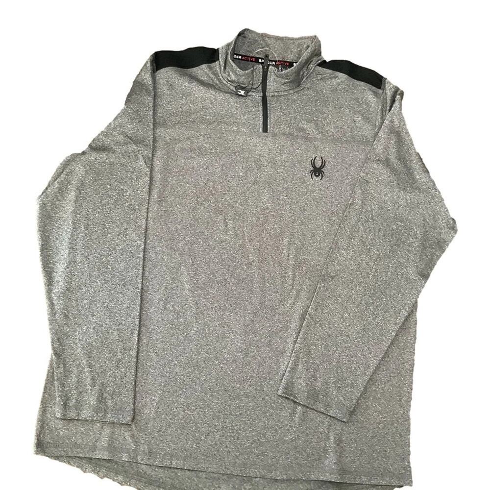 Spyder Men's Activewear Quarter Zip Pullover 4 Way Stretch Size XL NWT